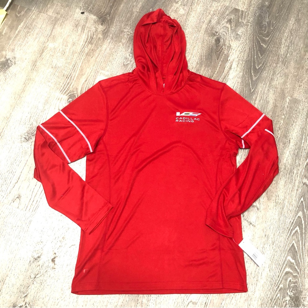 Cadillac Racing V-series unisex Red Performance Hooded Shirt
